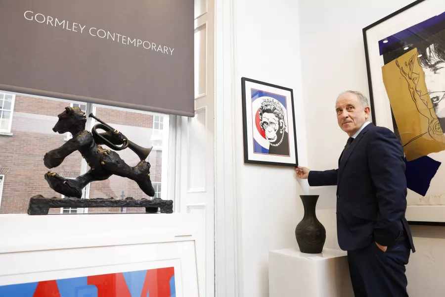 Oliver Gormley, managing director of Gormleys Contemporary, at the new gallery showcasing the biggest names in international contemporary art at Dublin’s South Frederick Street (Conor McCabe Photography/PA)