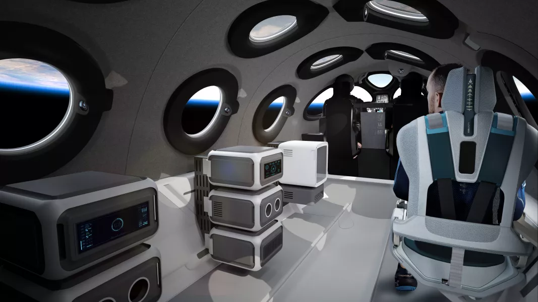 Sir Richard Branson said the cabin was designed ‘to allow thousands of people… to achieve the dream of spaceflight safely’ (Virgin Galactic/PA)