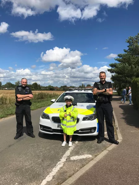 Harry spent some time with two local officers, who showed him how to use the speed gun (Claire Cannell)