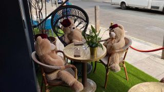 Toy Bears Enforce Social Distancing At London Restaurant