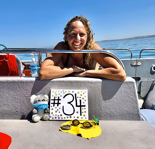 Ms McCardel now sits second on the all-time list of most Channel crossings (Jason Kelvin/PA)