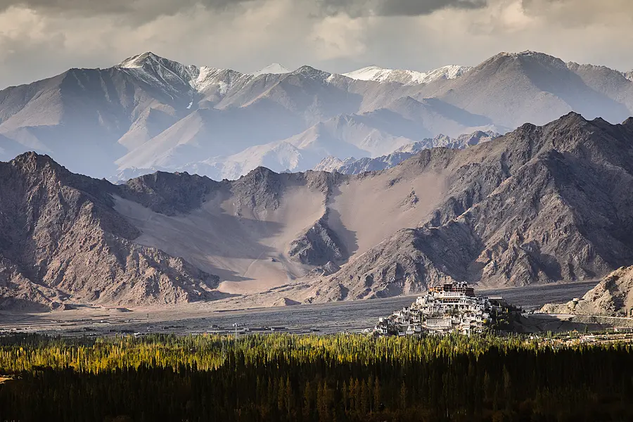 Mountains in the Indus Valley, Northern India, with a view of the 15th century Buddhist monastery Thiksey Gompa (Annapurna Mellor/PA)