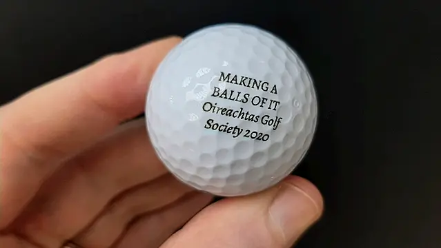 Dublin Art Gallery Selling 'Oireachtas Golf Society' Balls For €10