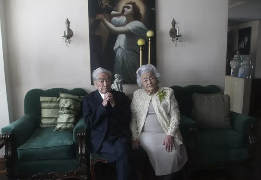 The pair married in 1941, and while there are older marriages, they are the oldest married couple Photo: AP