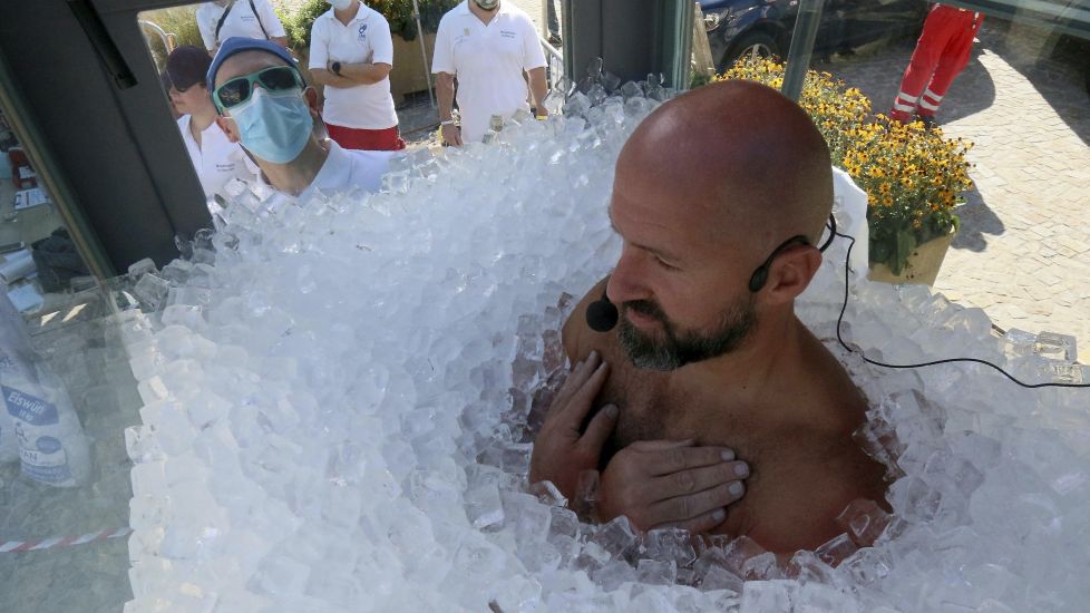 Austrian Man Spends Two-And-A-Half Hours In Box Filled With Ice Cubes