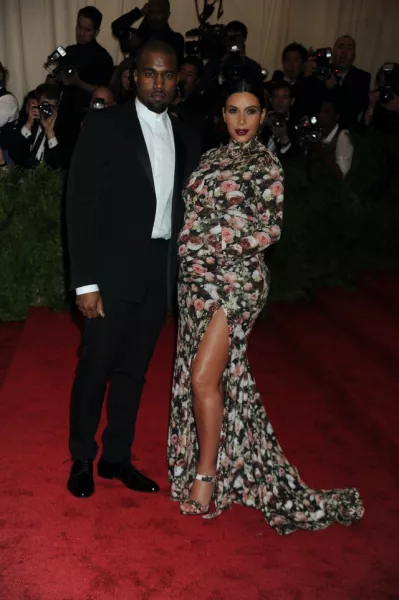 Kanye West and Kim Kardashian attends the ‘Punk’: Chaos to Couture’ Costume Institute Benefit Met Gala at the Metropolitan Museum in New York (Denis Van Tine/PA)