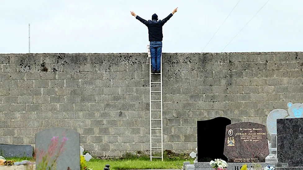 Gaa Fan Uses Ladder To Attend Matches Under Covid-19 Restrictions