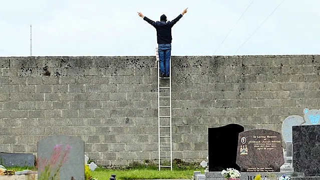 Gaa Fan Uses Ladder To Attend Matches Under Covid-19 Restrictions