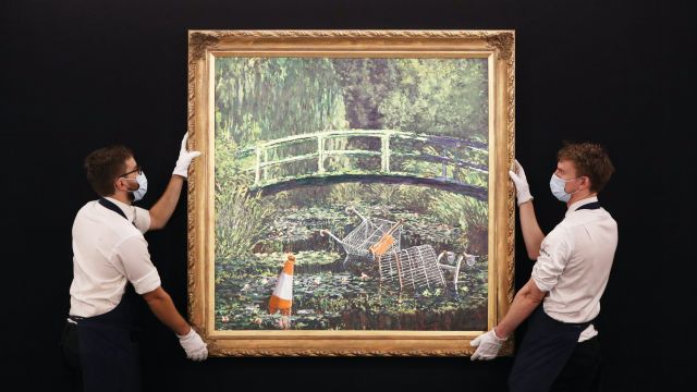 Banksy Reimagining Of Monet’s Water Lilies Could Fetch Up To £5M At Auction