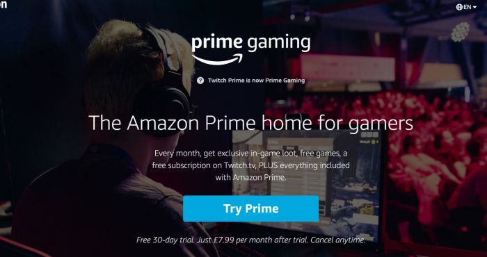 Twitch Prime is now Prime Gaming