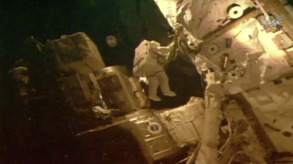 Astronauts Squeeze In Last Spacewalk Before Spacex Departure