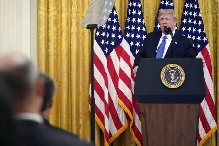 President Donald Trump speaks (Evan Vucci/AP)