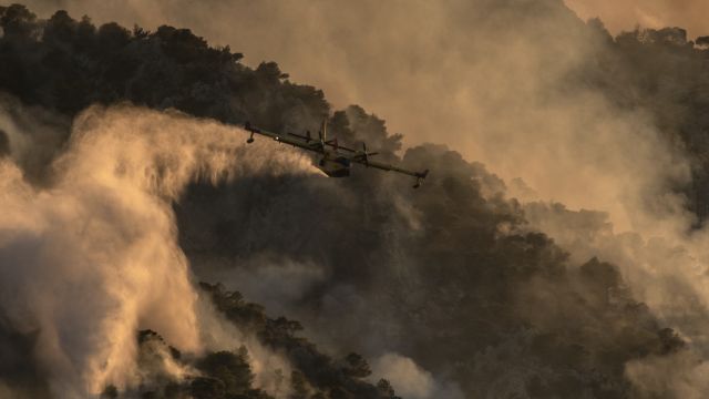 Firefighters See Gains Against Greece Wildfire As Winds Drop