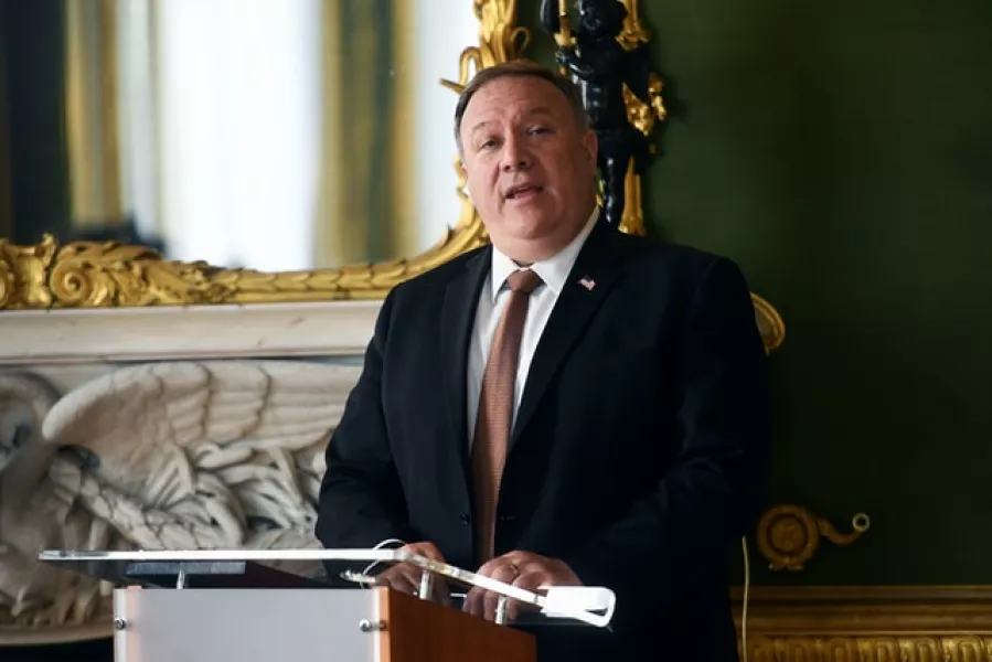 United States Secretary of State Mike Pompeo was speaking in London (Peter Summers/PA)