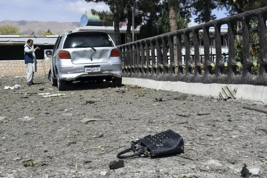 The aftermath of a Taliban attack (STR/AP)