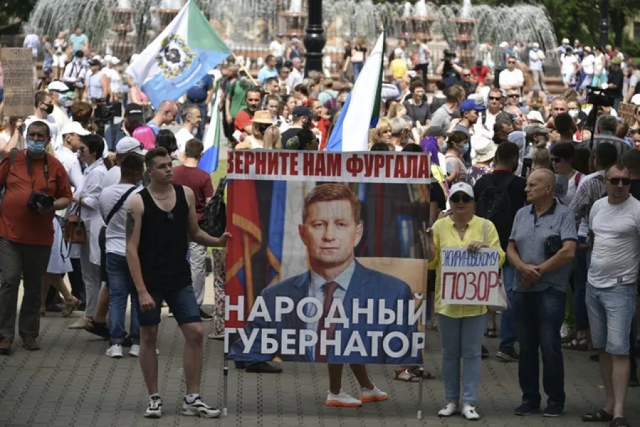 The continuing large-scale protests are seen as a challenge to the Kremlin (Igor Volkov/AP)