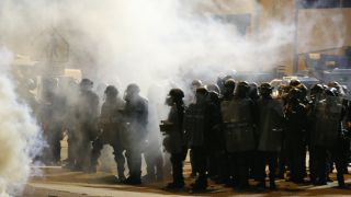 Demonstrators Clash With Police During Protest In Virginia