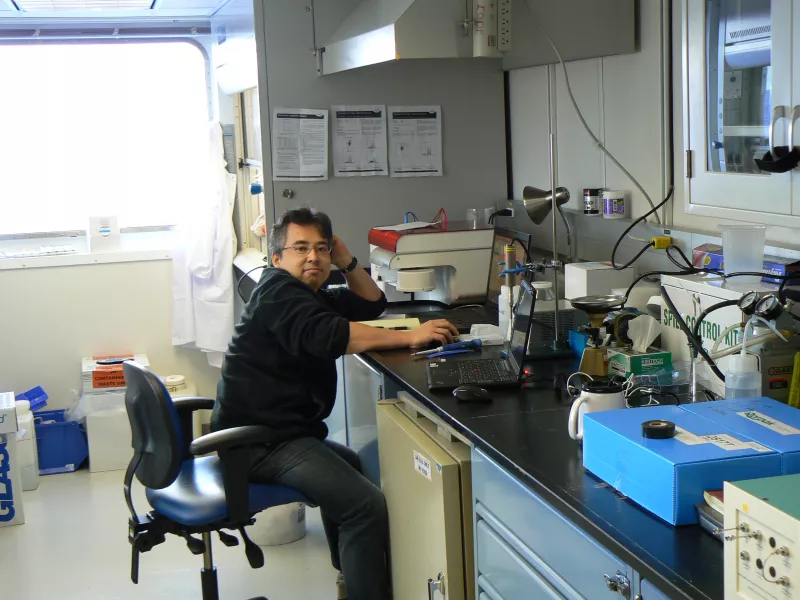 Yuki Morono, a microbiologist with JAMSTEC in Japan, who is lead author on the study (IODP JRSO)