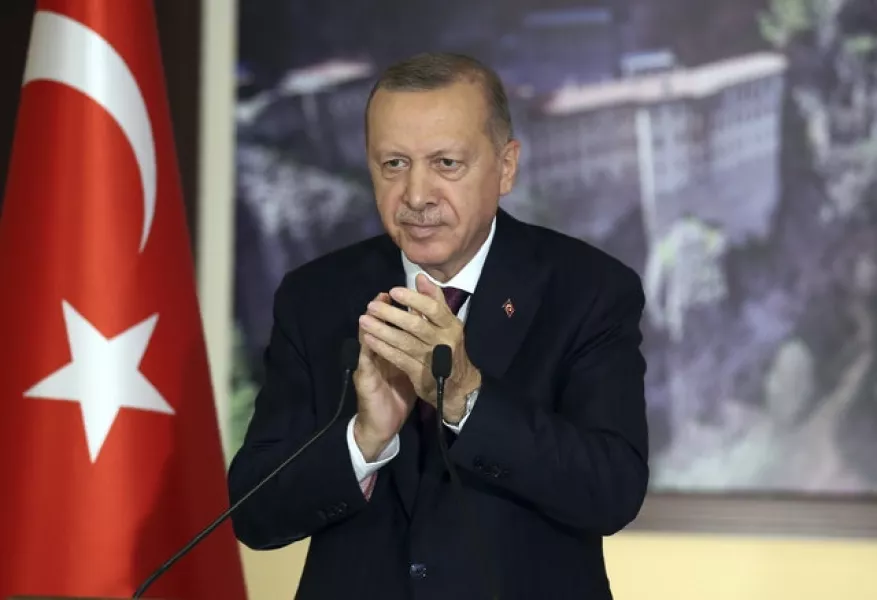 Mr Erdogan has said the move is an effort to curb immorality (AP)