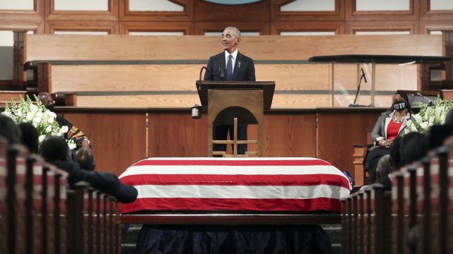 Former Us Presidents Mourn John Lewis At Funeral In Atlanta