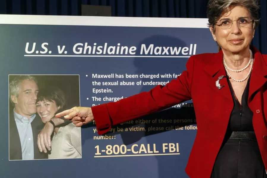 Audrey Strauss, acting United States attorney for the Southern District of New York, gestures as she speaks during a news conference to announce charges against Ghislaine Maxwell (John Minchillo/AP)