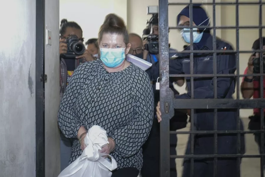 British woman Samantha Jones arrives at Alor Setar’s courthouse, Kedah state, Malaysia (Eric Tan/AP)