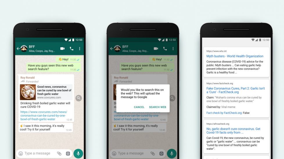Whatsapp Adds Web Search Feature To Help Users Debunk Misinformation