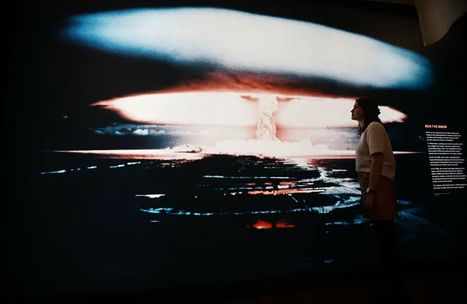 A large mushroom cloud from a British nuclear weapon test near Christmas Island (Kiriimati) in the central Pacific in the late 1950s (Yui Mok/PA)