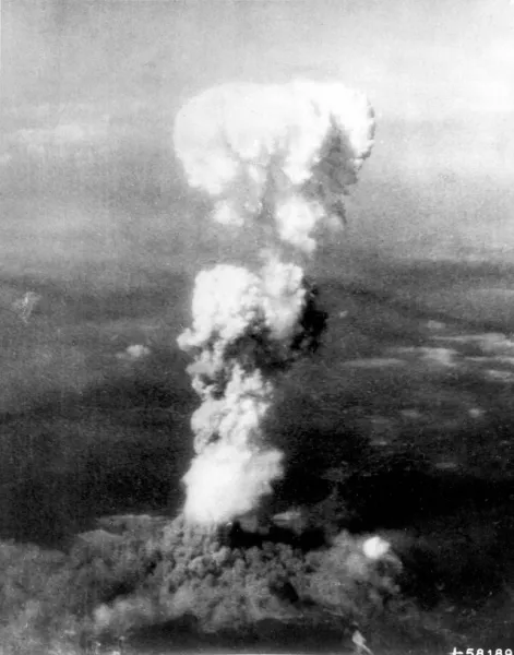 Smoke 20,000 feet above Hiroshima following the detonation (US Air Force/PA)