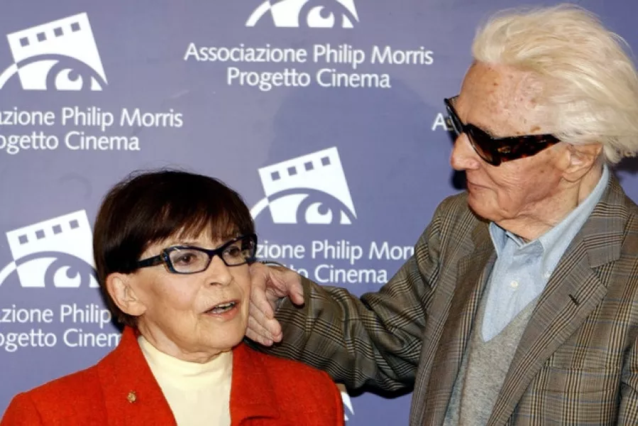 Valeri in 2007 with director Dino Risi (Virgini Farneti/LaPresse via AP)