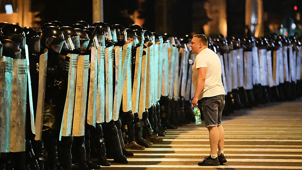 Police And Protesters Clash After Belarus Presidential Vote