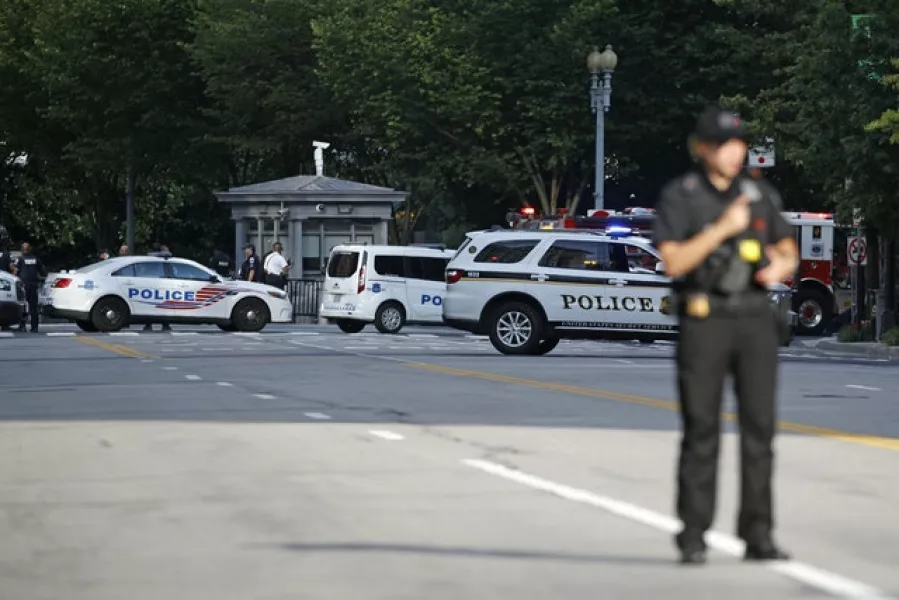 Police outside the White House (Patrick Semansky/AP)