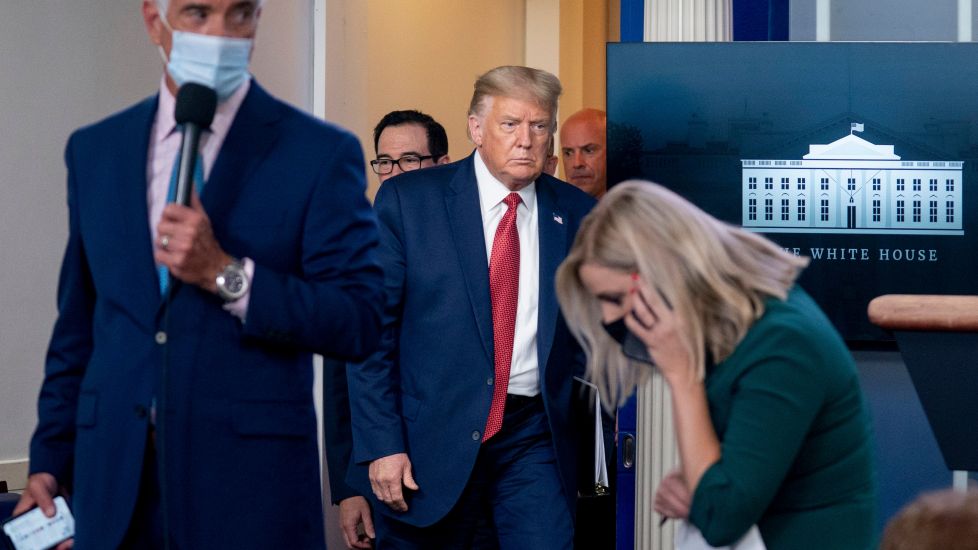 Trump Escorted From News Conference After Shooting Outside White House