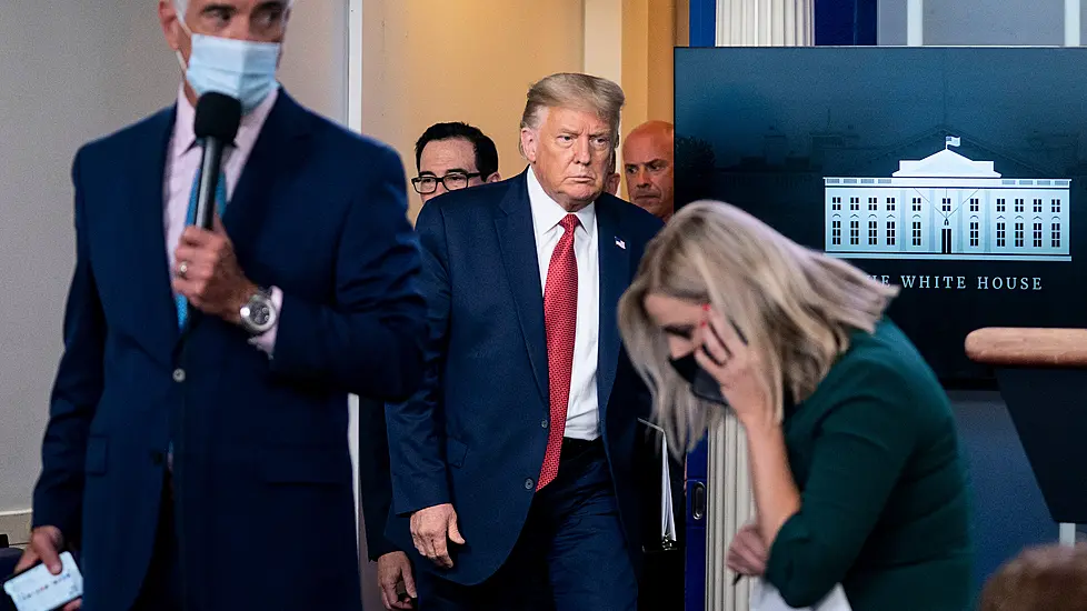 Trump Escorted From News Conference After Shooting Outside White House