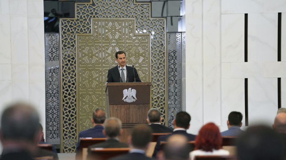 Syria’s Assad Halts Speech And Complains Of Drop In Blood Pressure