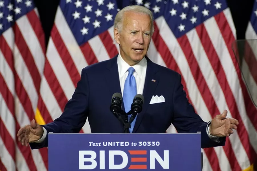 Former US vice president Joe Biden heaped praise on his running mate (AP/Carolyn Kaster)