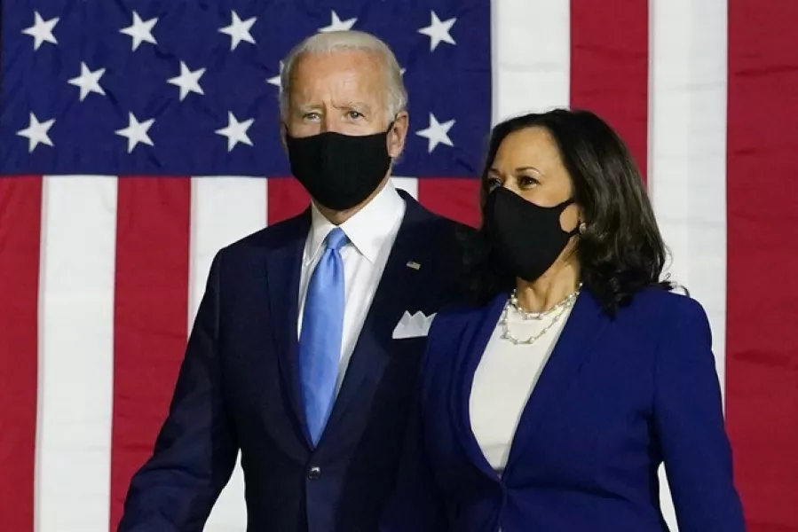 Democratic presidential candidate former Vice President Joe Biden and his running mate Senator Kamala Harris (Carolyn Kaster/AP)