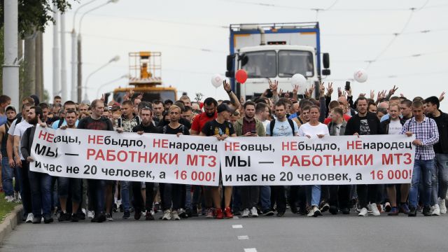 Thousands Join New Protests In Belarus Capital As President Eases Crackdown