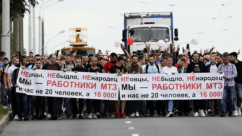 Thousands Join New Protests In Belarus Capital As President Eases Crackdown