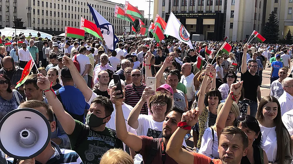 Belarus President’s Supporters Rally In Their Thousands As Protesters Plan March