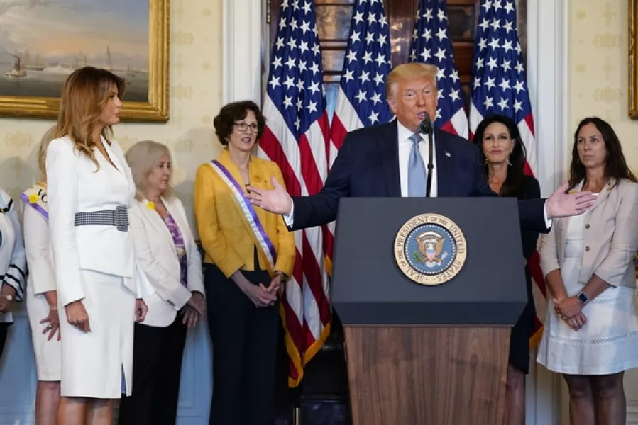 Trump held an event at the White House (AP Photo/Patrick Semansky)