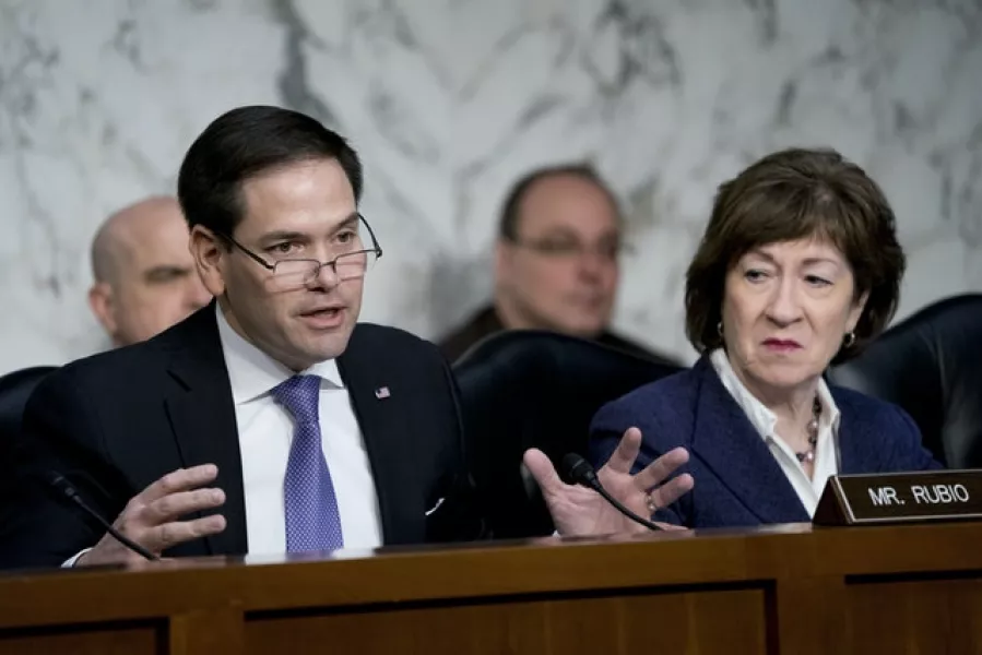 Marco Rubio, left, leads the committee (AP Photo/Andrew Harnik)