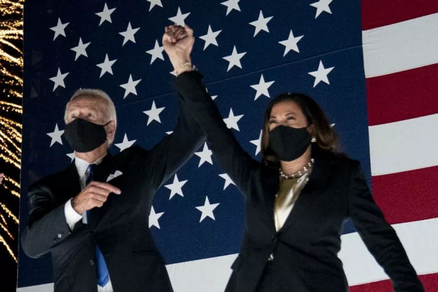 Joe Biden and Kamala Harris during the 2020 Democratic National Convention (Andrew Harnik/AP)