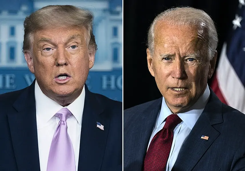 Donald Trump and Joe Biden are duelling for the White House (AP)