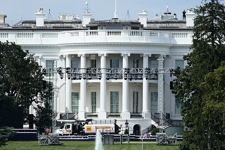 Donald Trump is expected to make his speech from the south lawn of the White House (Patrick Semansky/AP)