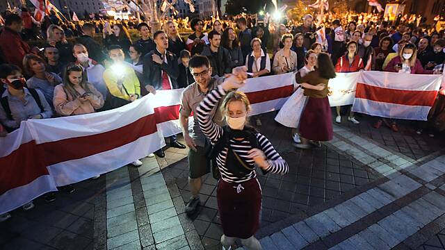 Belarus Detains More People As Protests Demanding Leader’s Resignation Continue