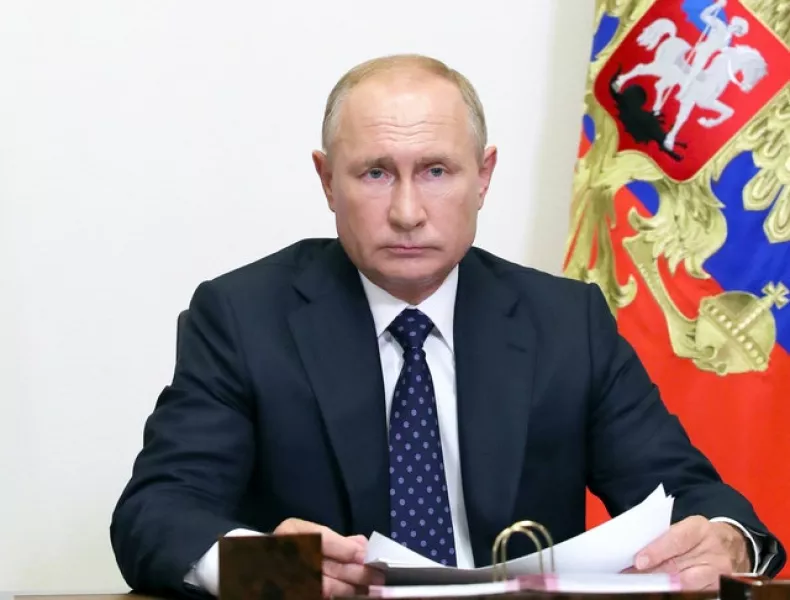 Vladimir Putin said Russia is ready to help stabilise the situation in Belarus (Mikhail Klimentyev, Sputnik, Kremlin Pool Photo via AP)
