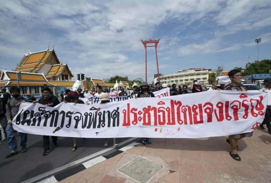 Anti-government protesters in Bangkok (Sakchai Lalit/AP)