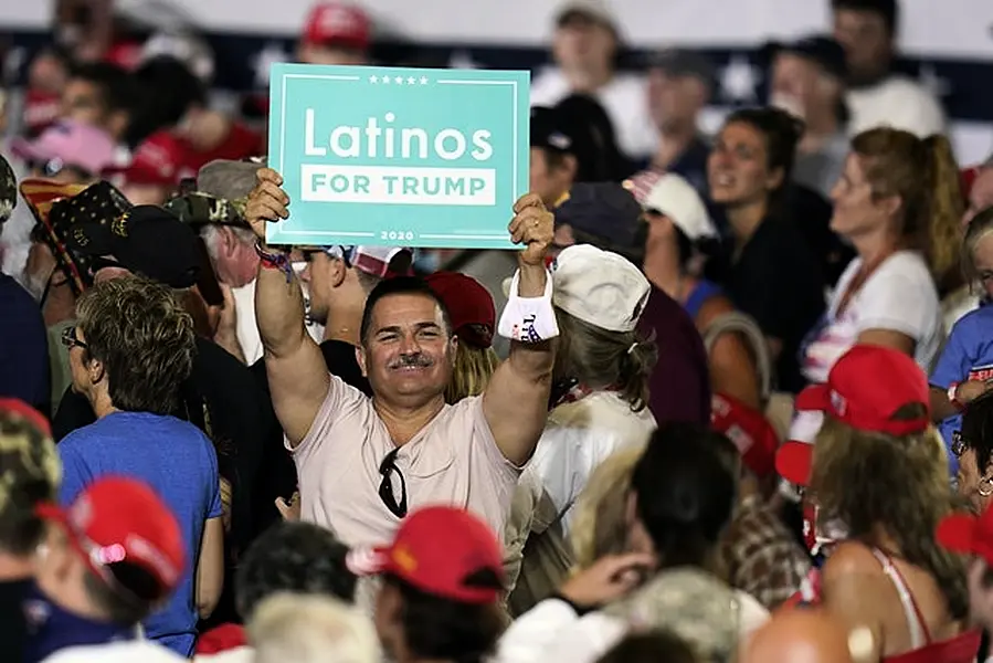 Supporters turned out for Mr Trump in Londonderry, New Hampshire (AP)