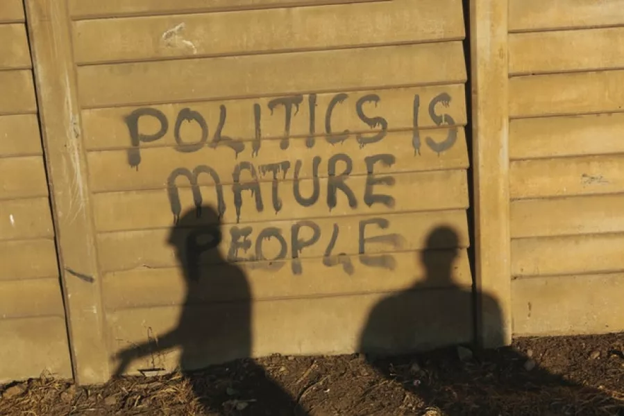 Political graffiti in Zimbabwe (AP)